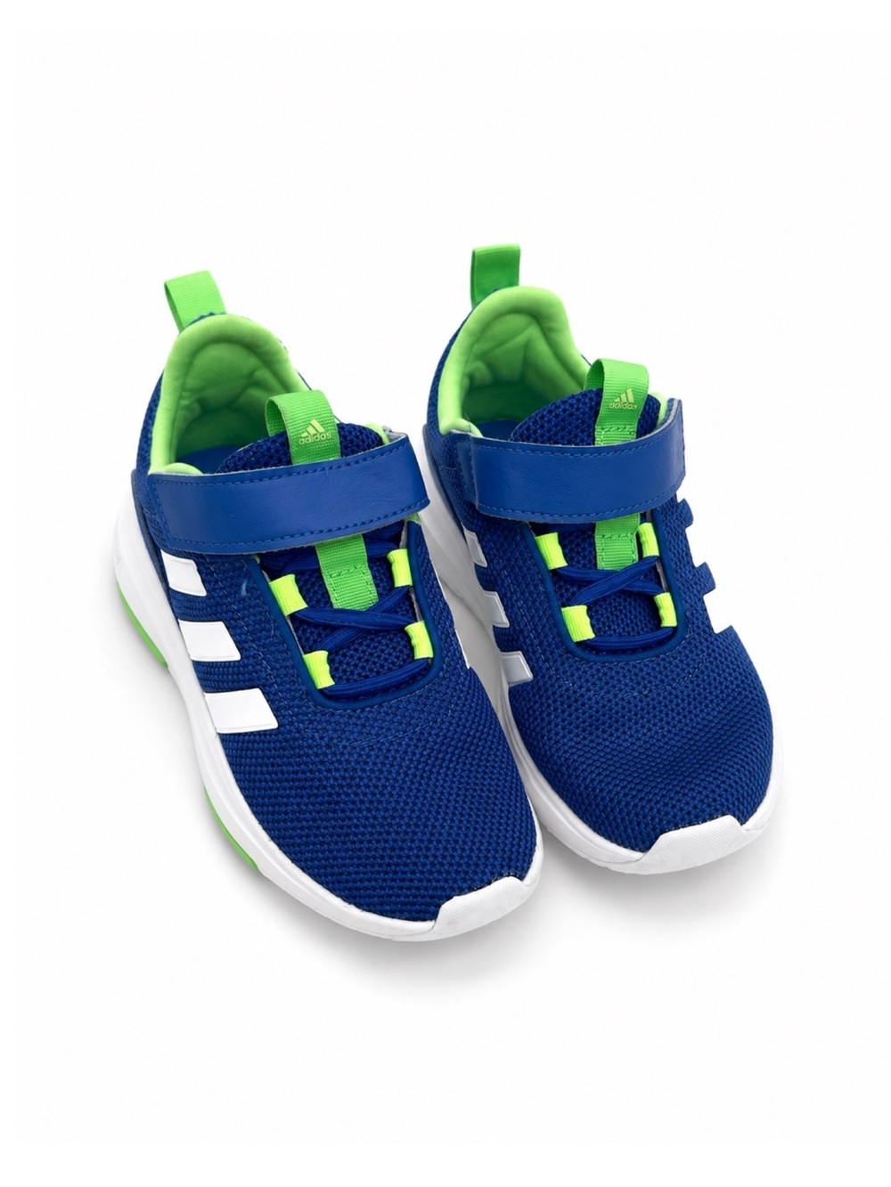adidas Kids Blue & Green Athletic Velcro Sneakers